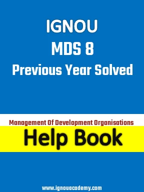 IGNOU MDS 8 Previous Year Solved Question Paper